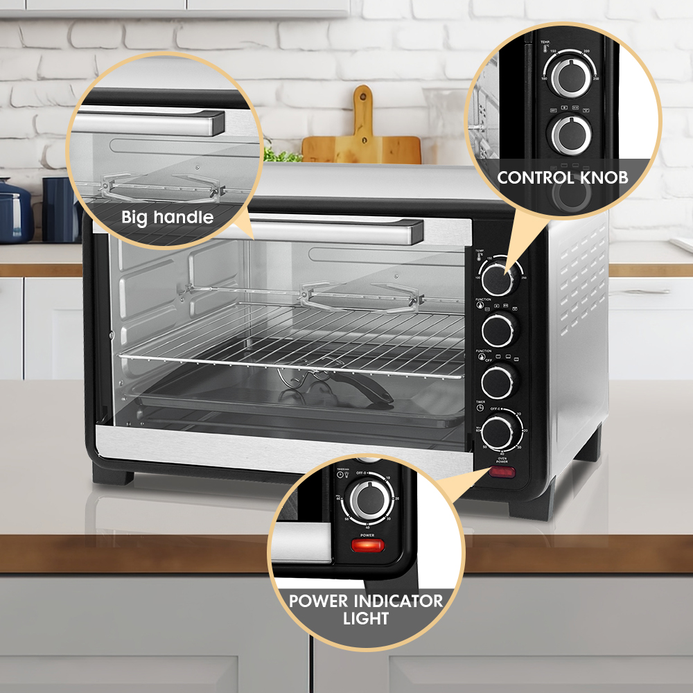 Lò nướng bánh mì điện chuyên nghiệp Hot Air Fryer Lò nướng bánh pizza điện